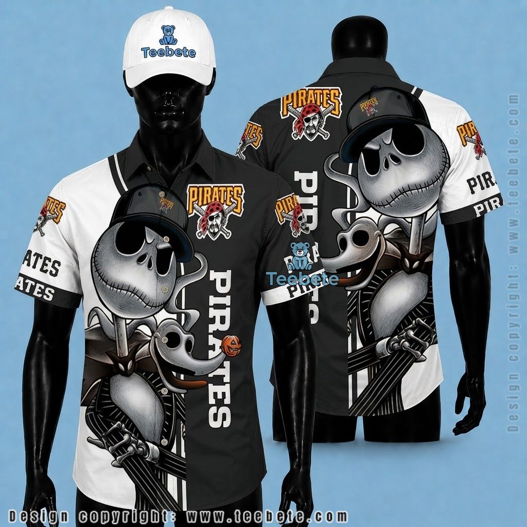 Pittsburgh Pirates Hawaiian Shirt Jack Skellington