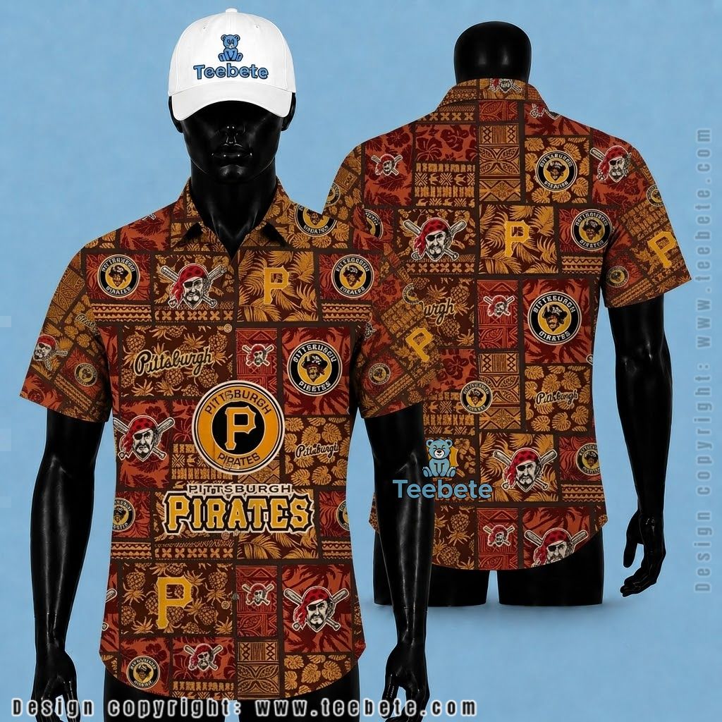 Pittsburgh Pirates Hawaiian Shirt Vintage Tribal Patchwork