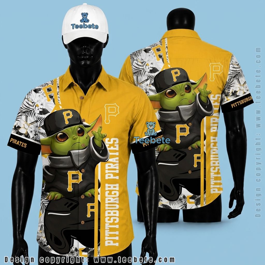 Pittsburgh Pirates Tropical Shirt Baby Yoda