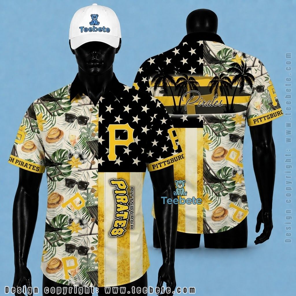 Pittsburgh Pirates Tropical Shirt Straw Hat