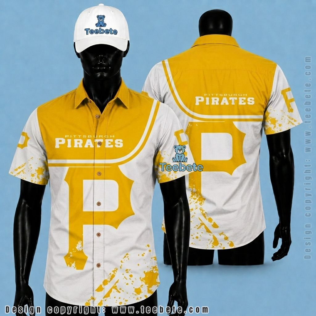 Pittsburgh Pirates Tropical Shirt Yellow Splash