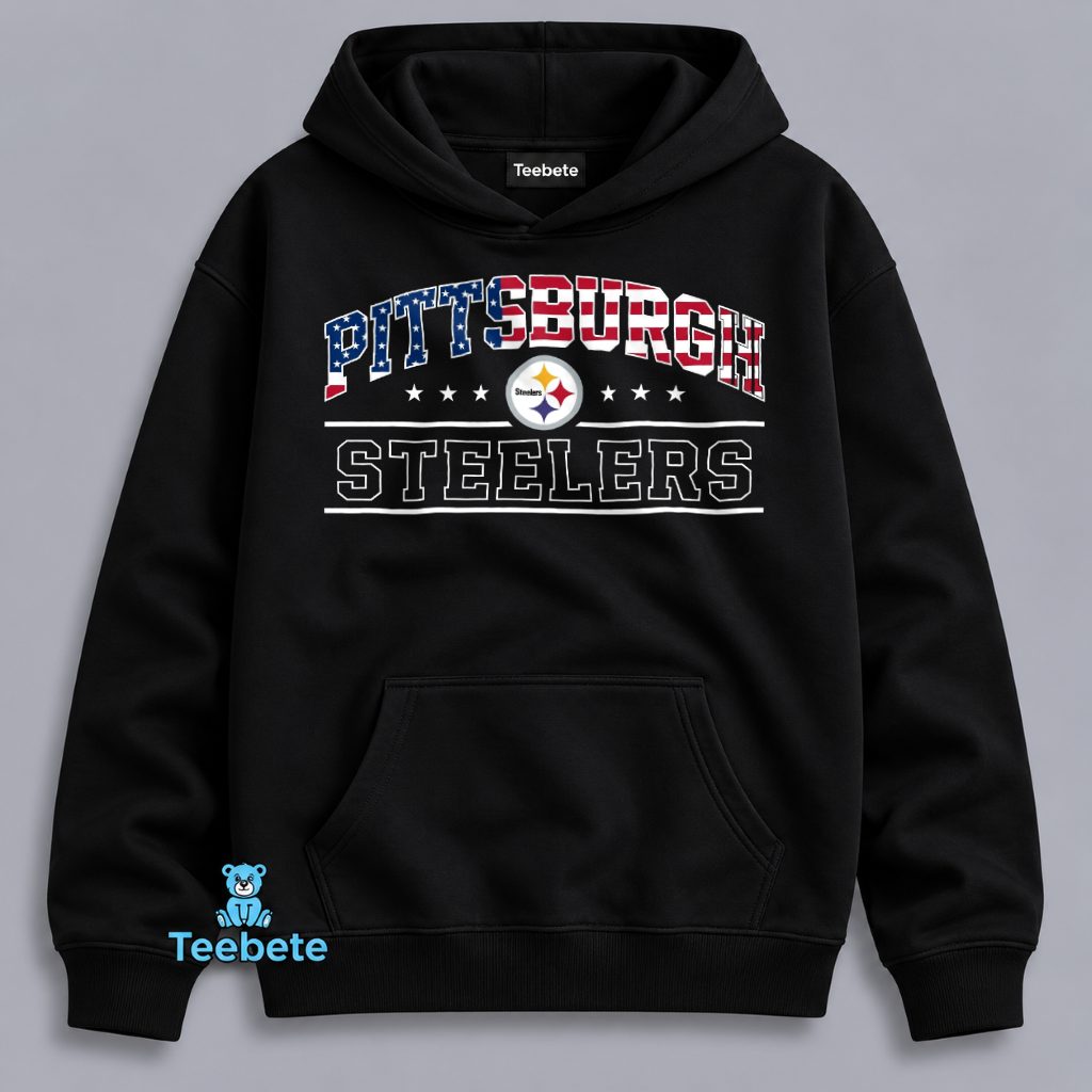 Pittsburgh Steelers American Flag Football Hoodie Pittsburgh Steelers American Flag Football Hoodie