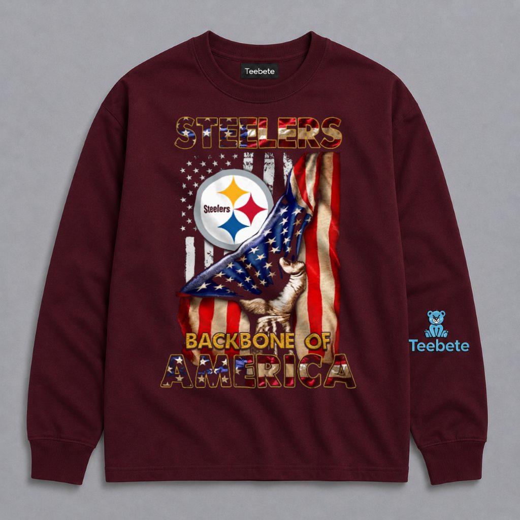 Pittsburgh Steelers Backbone Of America Patriotic Long Sleeve Pittsburgh Steelers Backbone Of America Patriotic Long Sleeve