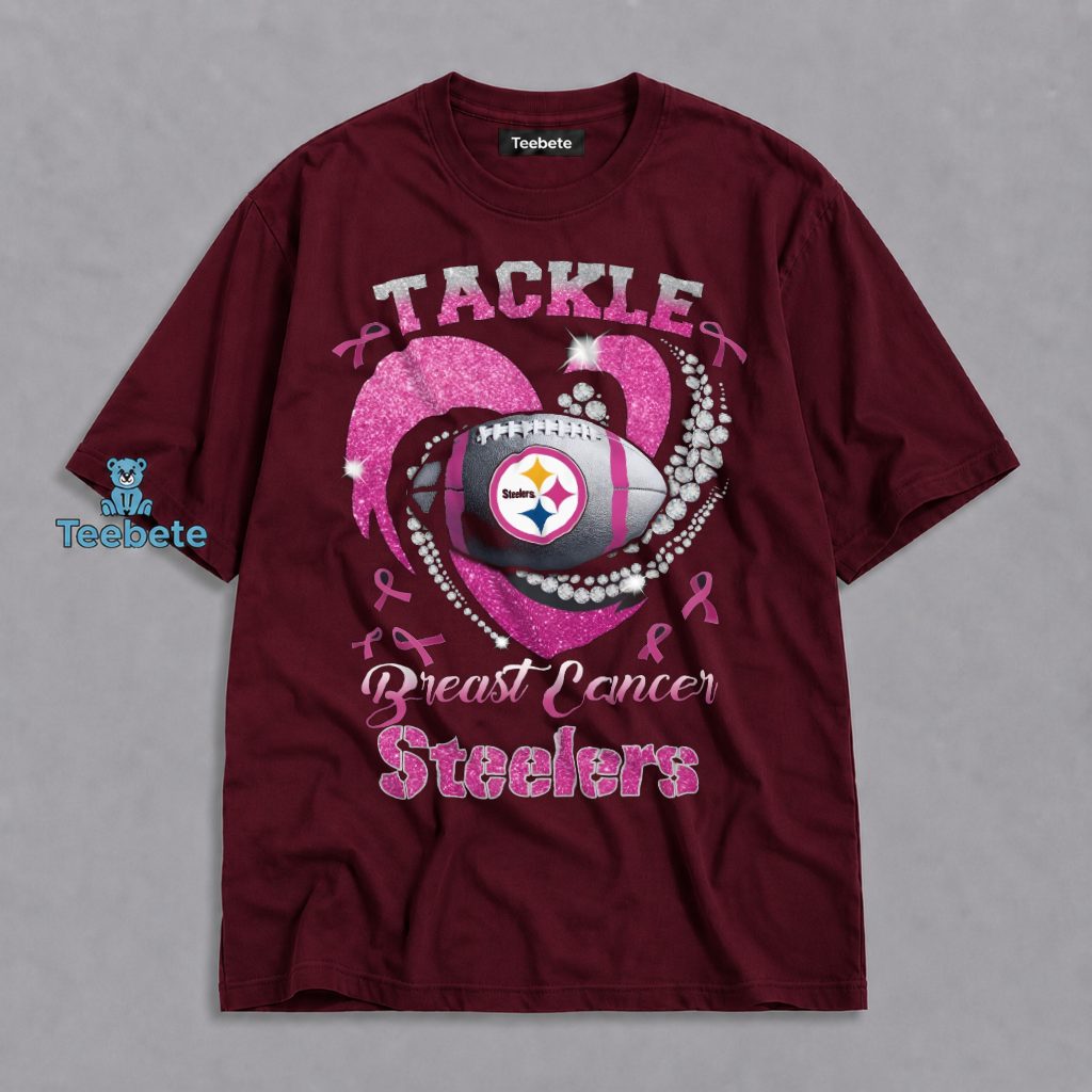 Pittsburgh Steelers Breast Cancer Awareness Heart Shirt
