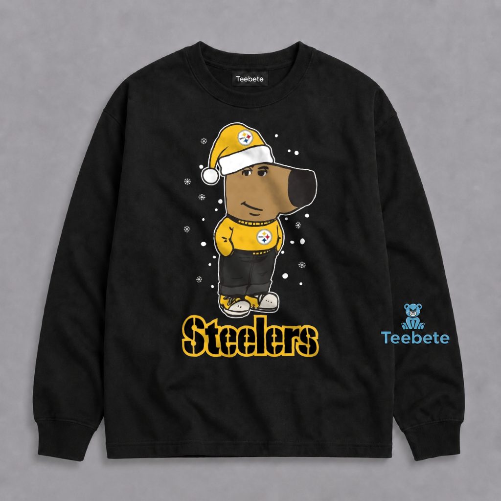 Pittsburgh Steelers Chill Guy Christmas Long Sleeve Pittsburgh Steelers Chill Guy Christmas Long Sleeve