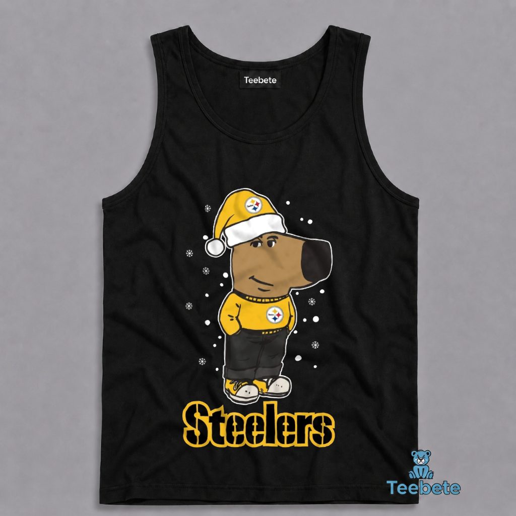 Pittsburgh Steelers Chill Guy Christmas Tanktop Pittsburgh Steelers Chill Guy Christmas Tanktop