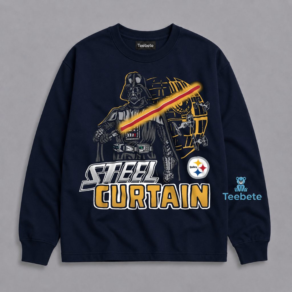 Pittsburgh Steelers Darth Vader Steel Curtain Long Sleeve Pittsburgh Steelers Darth Vader Steel Curtain Long Sleeve