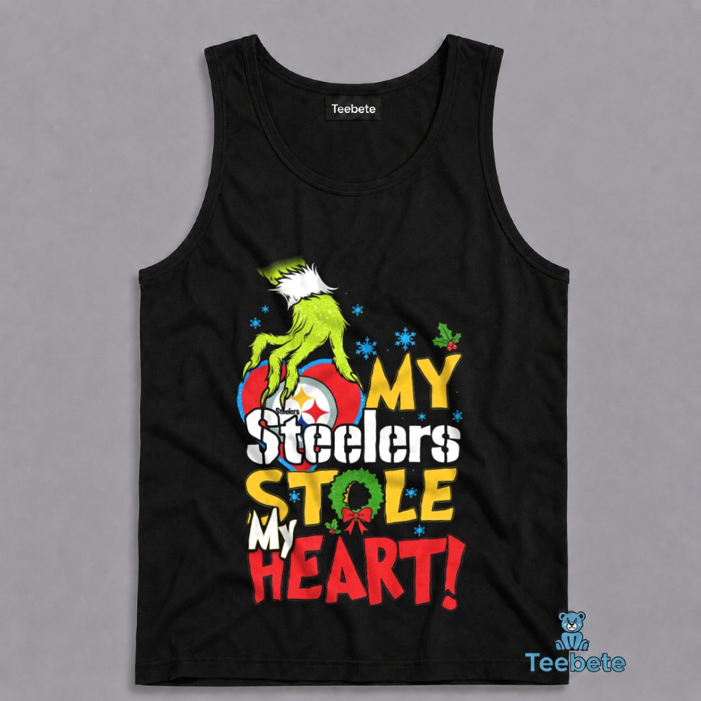 Pittsburgh Steelers Grinch Stole My Heart Tanktop Pittsburgh Steelers Grinch Stole My Heart Tanktop