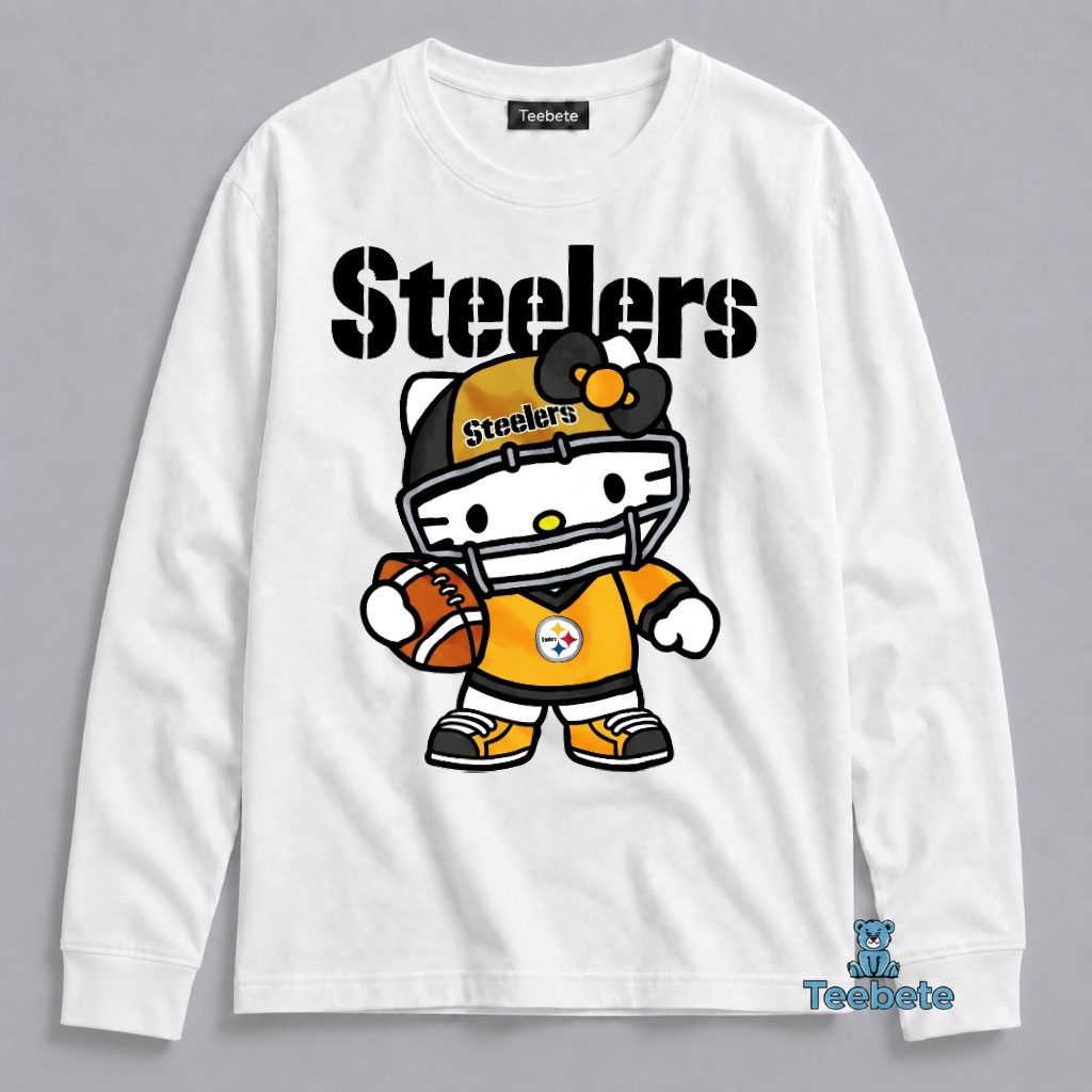 Pittsburgh Steelers Hello Kitty Cute Long Sleeve Pittsburgh Steelers Hello Kitty Cute Long Sleeve