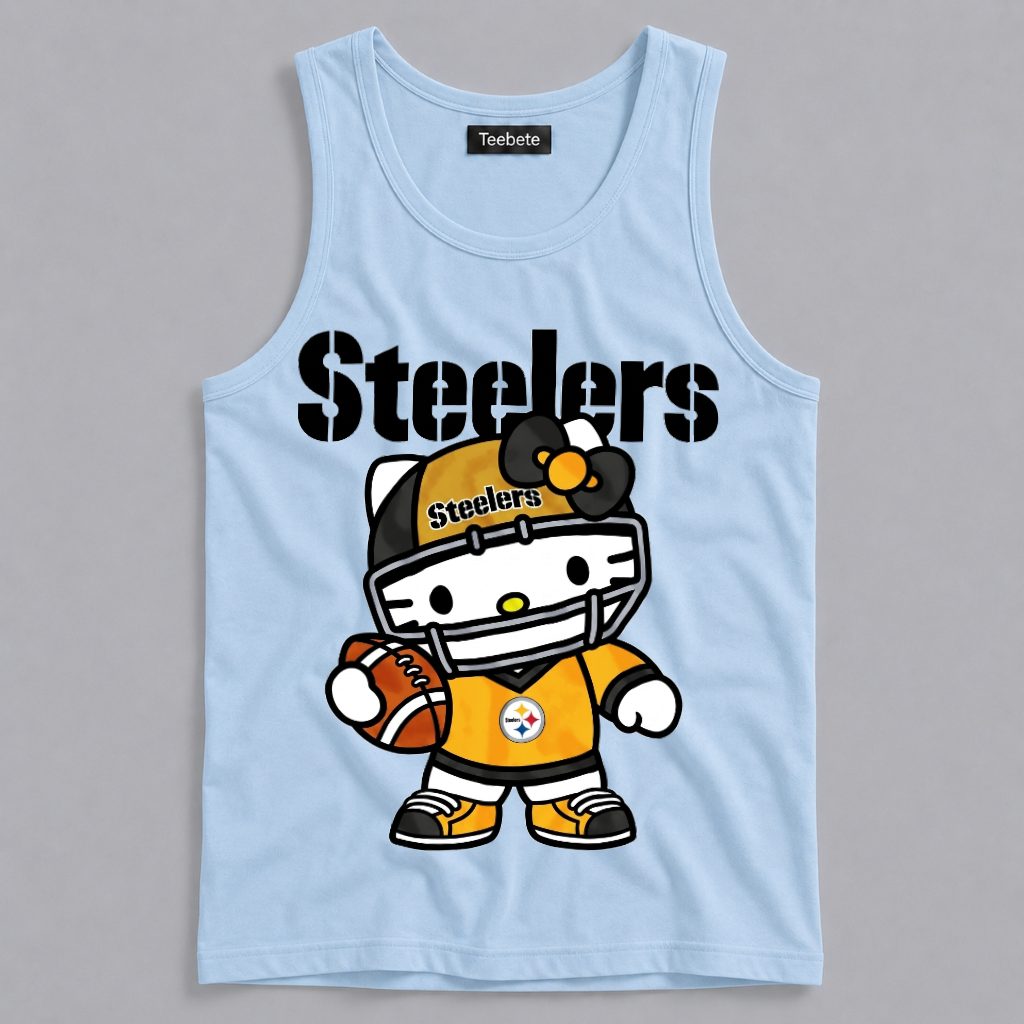 Pittsburgh Steelers Hello Kitty Cute Tanktop Pittsburgh Steelers Hello Kitty Cute Tanktop
