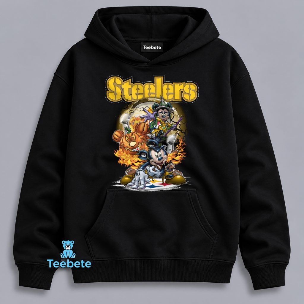 Pittsburgh Steelers Mickey Minnie Halloween Hoodie Pittsburgh Steelers Mickey Minnie Halloween Hoodie
