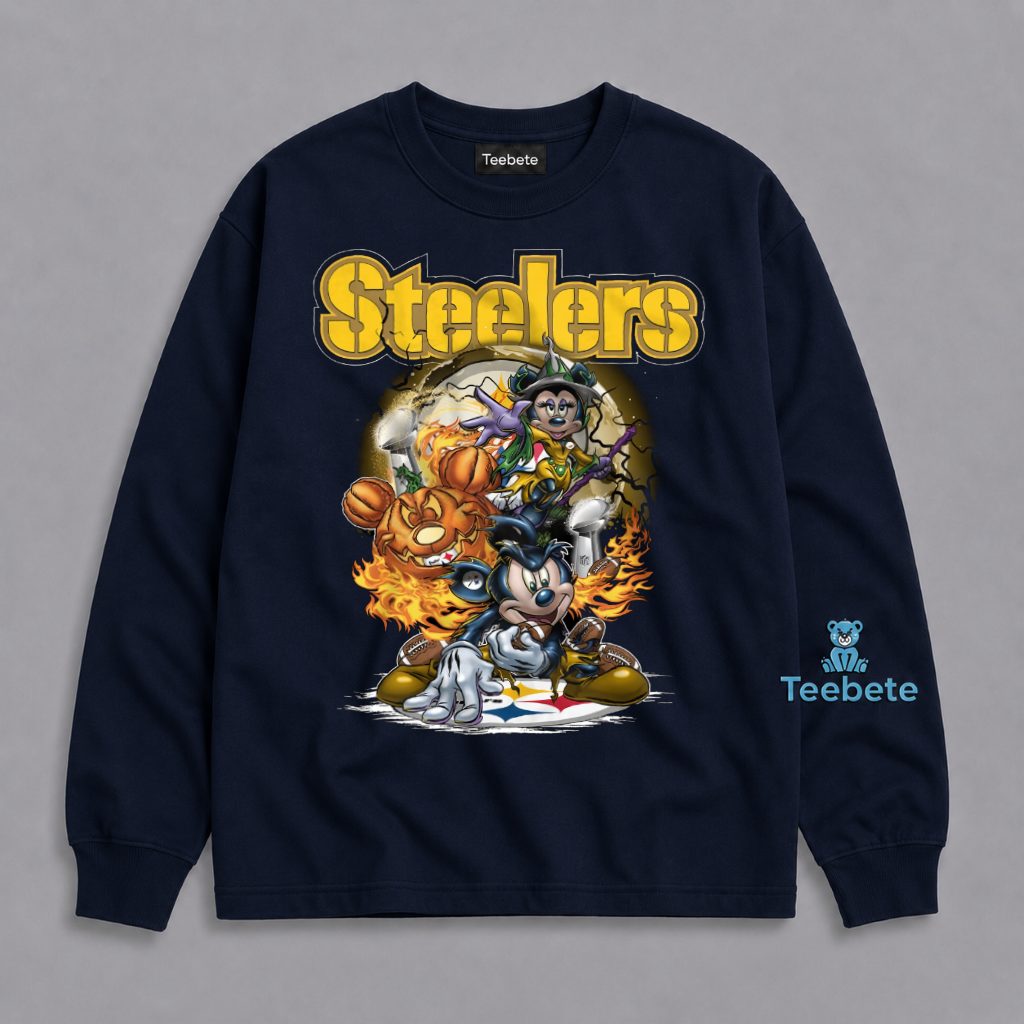 Pittsburgh Steelers Mickey Minnie Halloween Long Sleeve Pittsburgh Steelers Mickey Minnie Halloween Long Sleeve