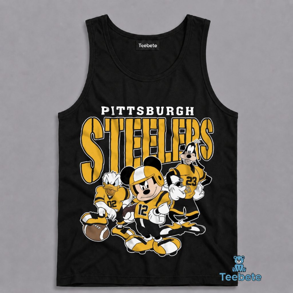 Pittsburgh Steelers Mickey Mouse Disney Characters Tanktop Pittsburgh Steelers Mickey Mouse Disney Characters Tanktop