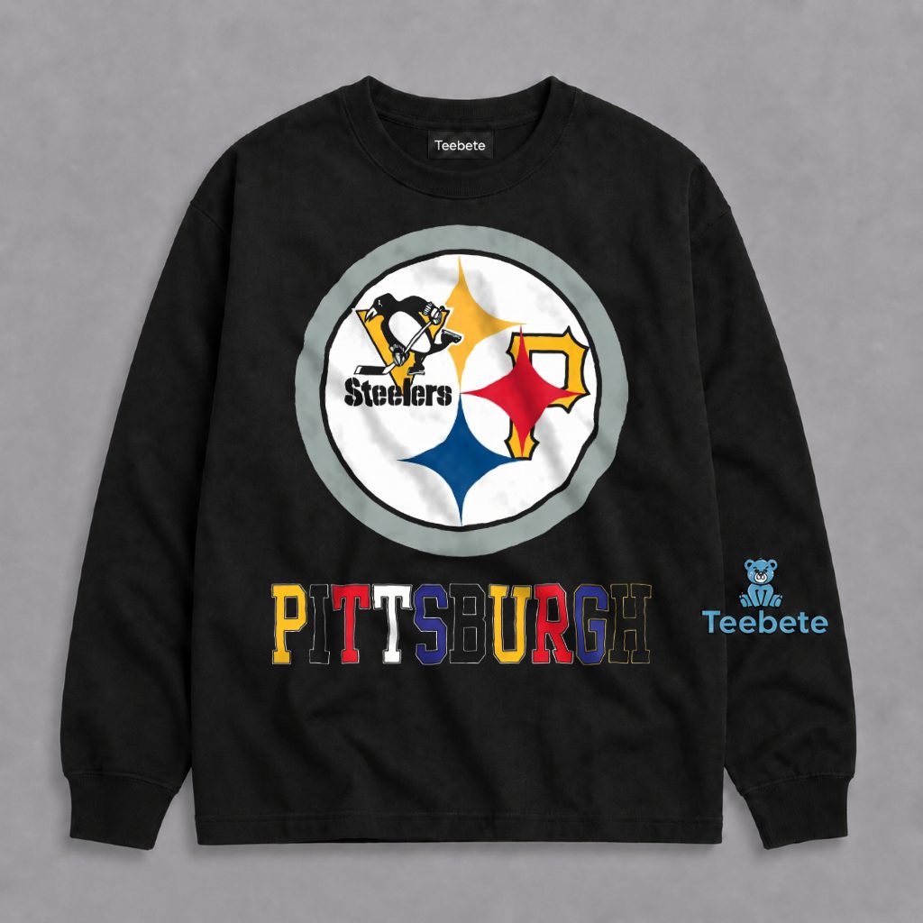 Pittsburgh Steelers Penguins Pirates Panthers Fan Long Sleeve Pittsburgh Steelers Penguins Pirates Panthers Fan Long Sleeve