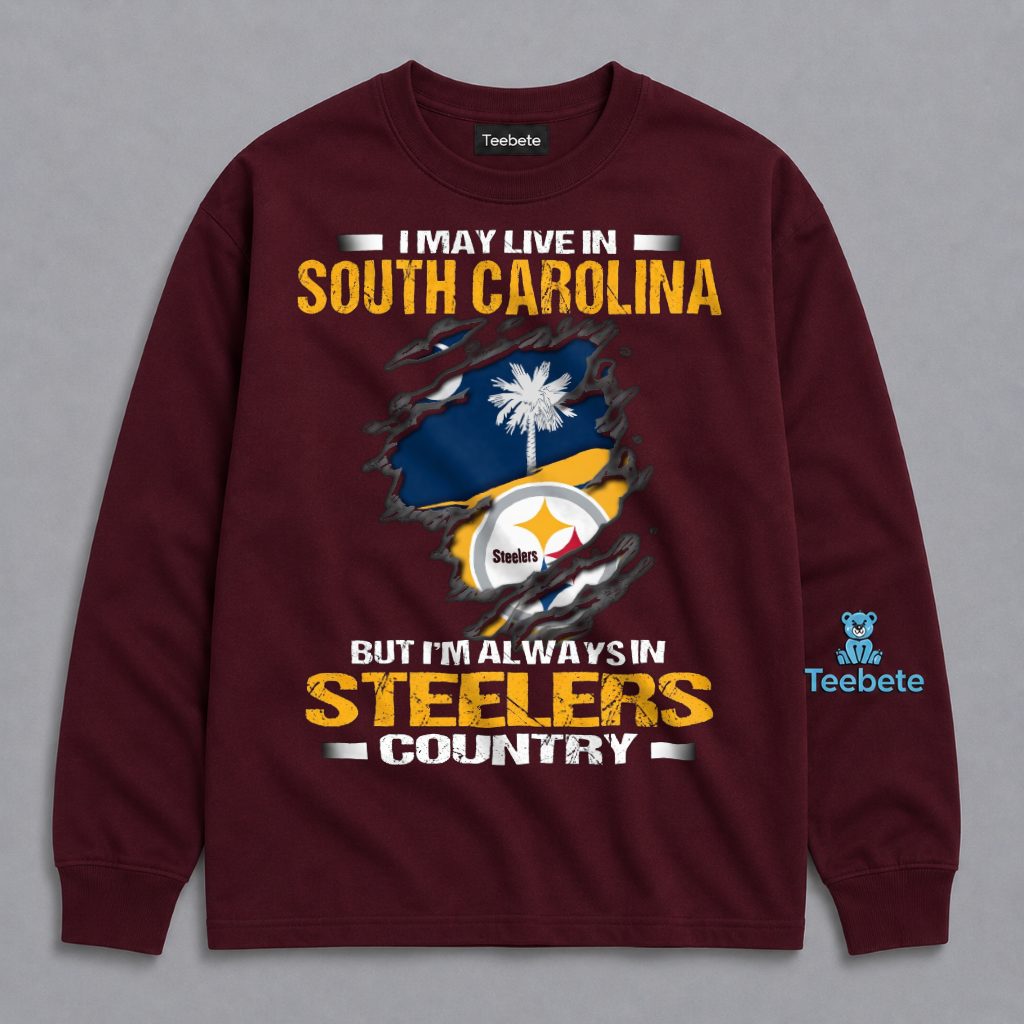 Pittsburgh Steelers South Carolina Fan Long Sleeve Always Steelers Country Pittsburgh Steelers South Carolina Fan Long Sleeve Always Steelers Country