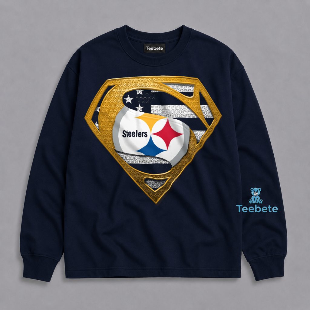 Pittsburgh Steelers Superman Hero Long Sleeve Pittsburgh Steelers Superman Hero Long Sleeve