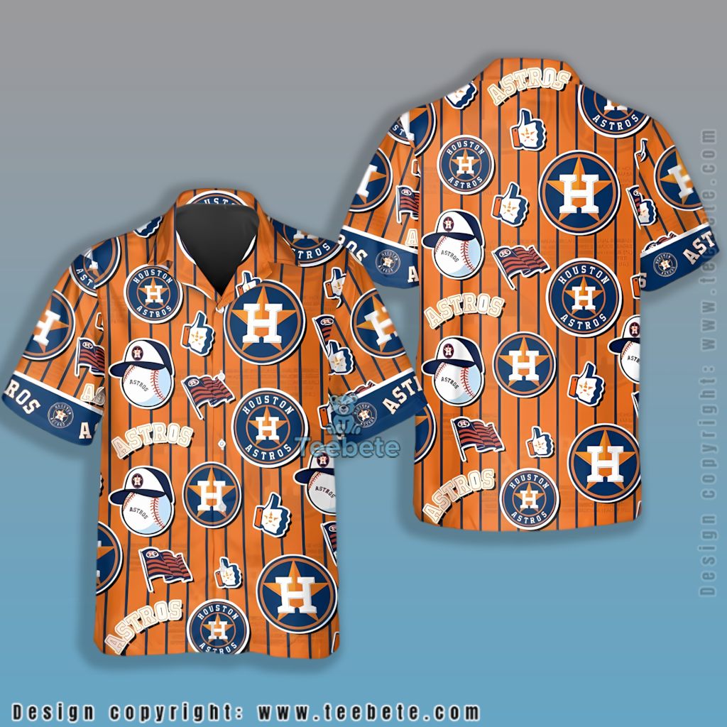 Retro Stripe Houston Astros Hawaiian Shirt