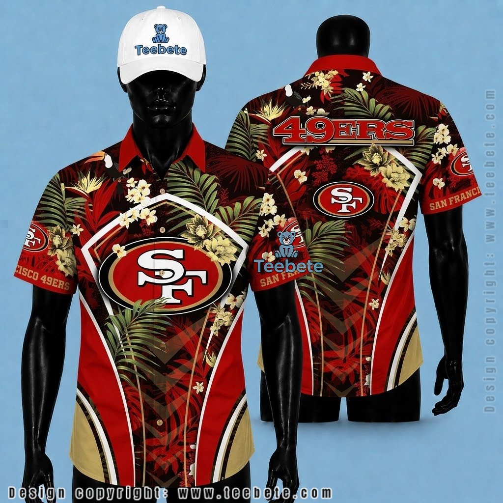 San Francisco 49ers Aloha Shirt Toucan Jungle