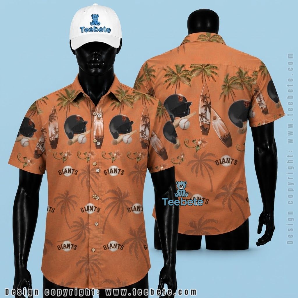 San Francisco Giants Aloha Shirt Beach Vibe Surf Helmet