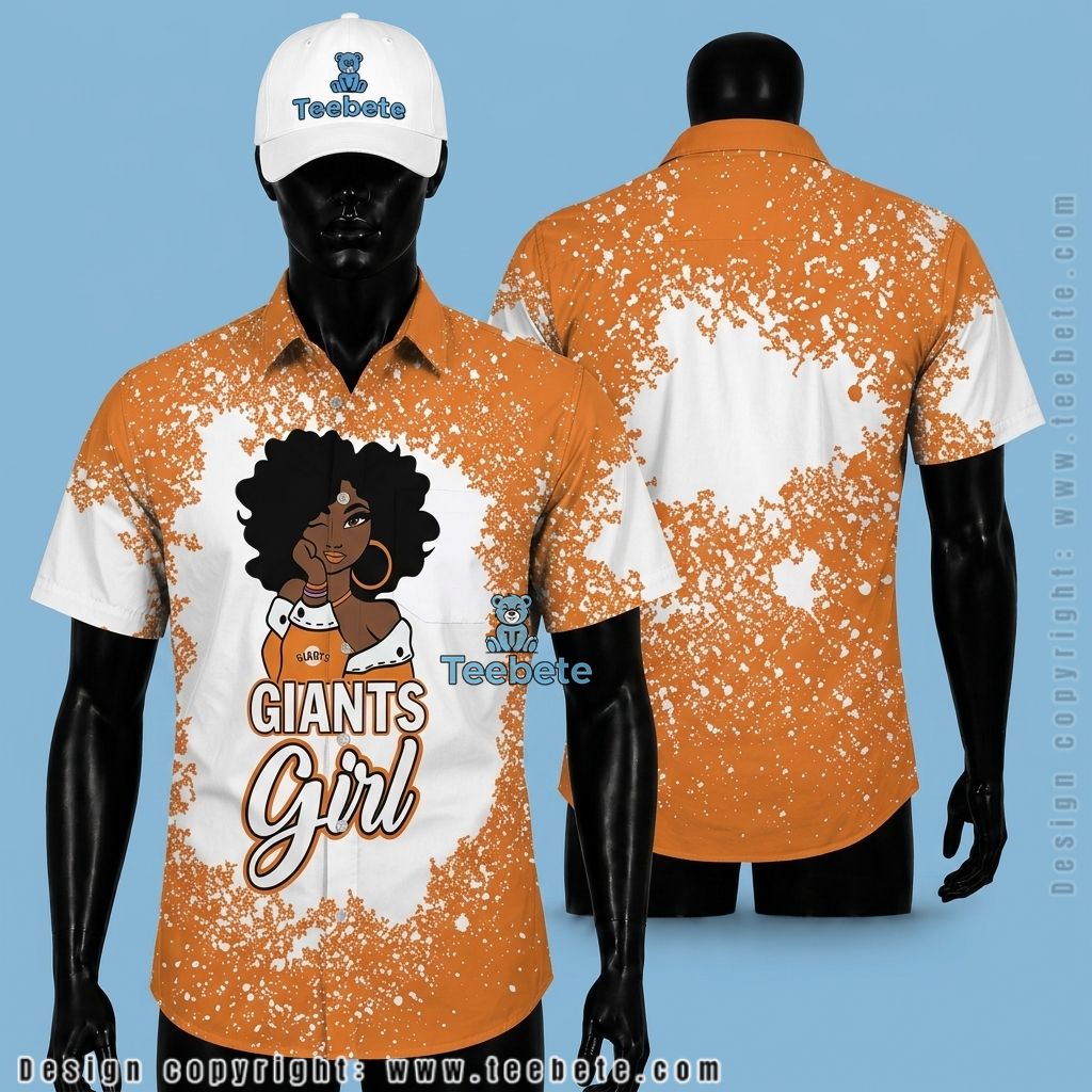 San Francisco Giants Aloha Shirt Palm Silhouette Sunset