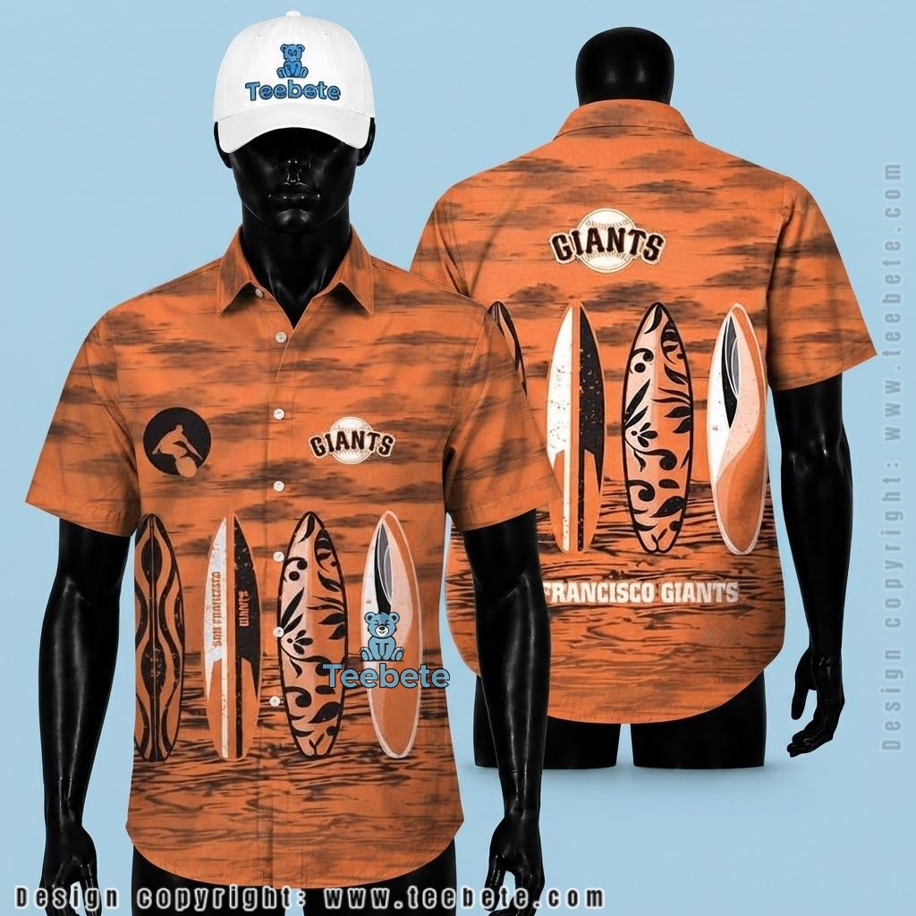 San Francisco Giants Aloha Shirt Surfboard Graphic