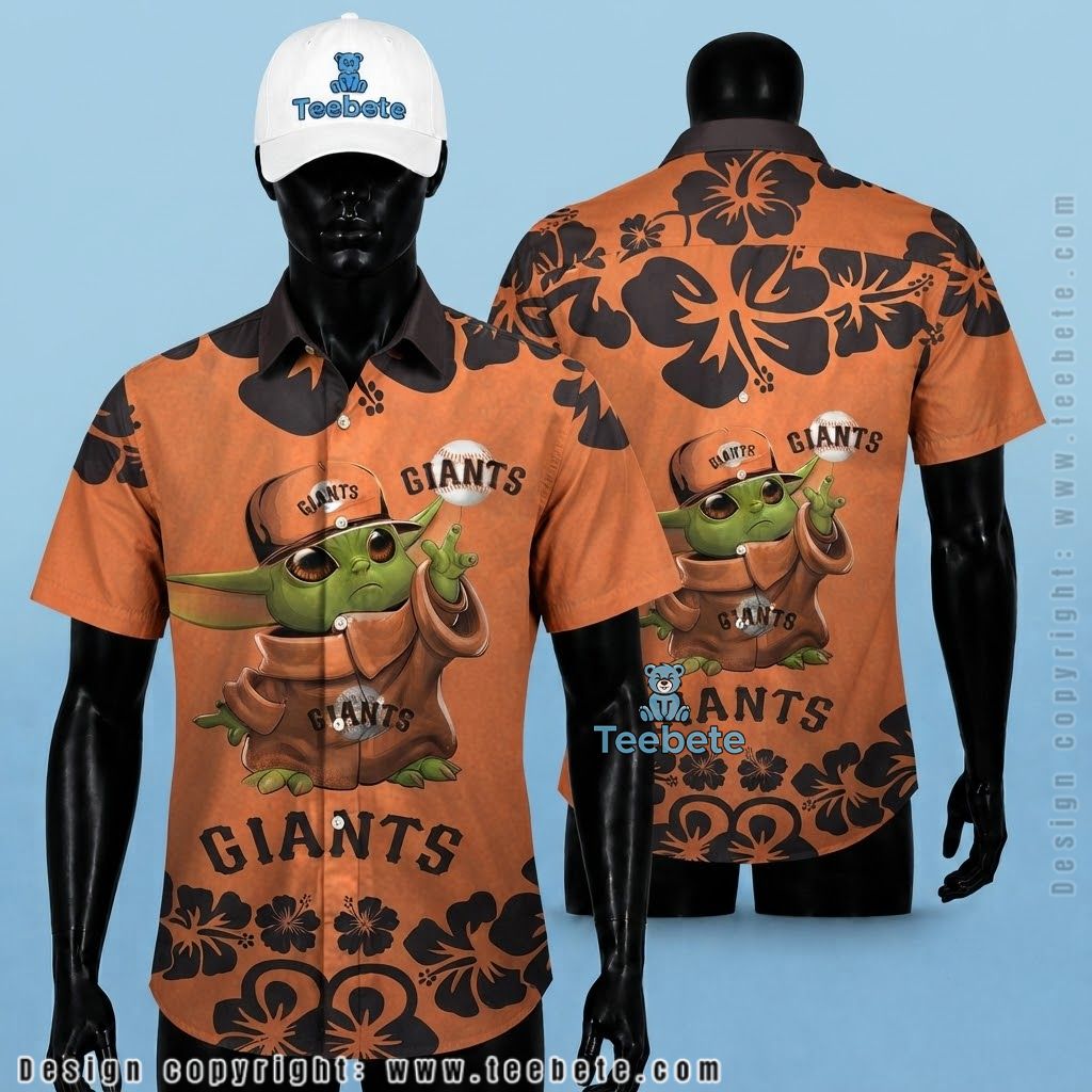 San Francisco Giants Hawaiian Shirt Baby Yoda Star Wars