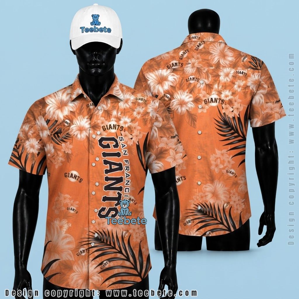 San Francisco Giants Hawaiian Shirt Floral Bloom Hibiscus