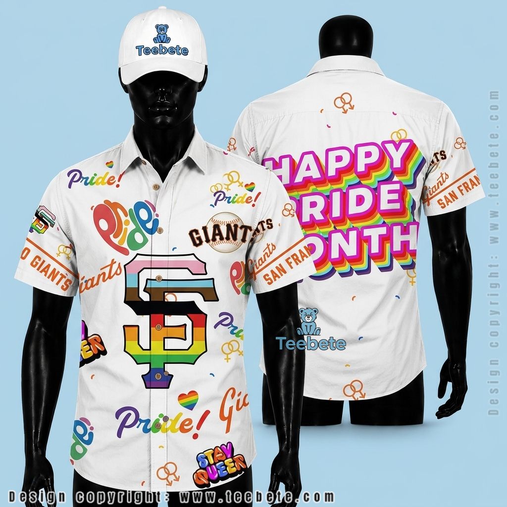 San Francisco Giants Hawaiian Shirt Pride Celebration Rainbow