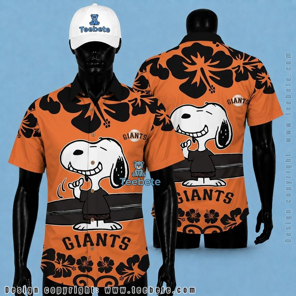 San Francisco Giants Hawaiian Shirt Snoopy Joe Cool Retro