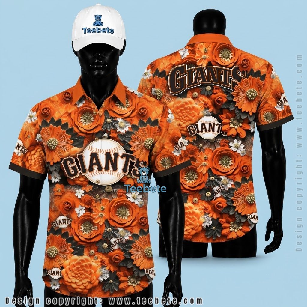 San Francisco Giants Tropical Shirt 3D Vivid Petal Floral
