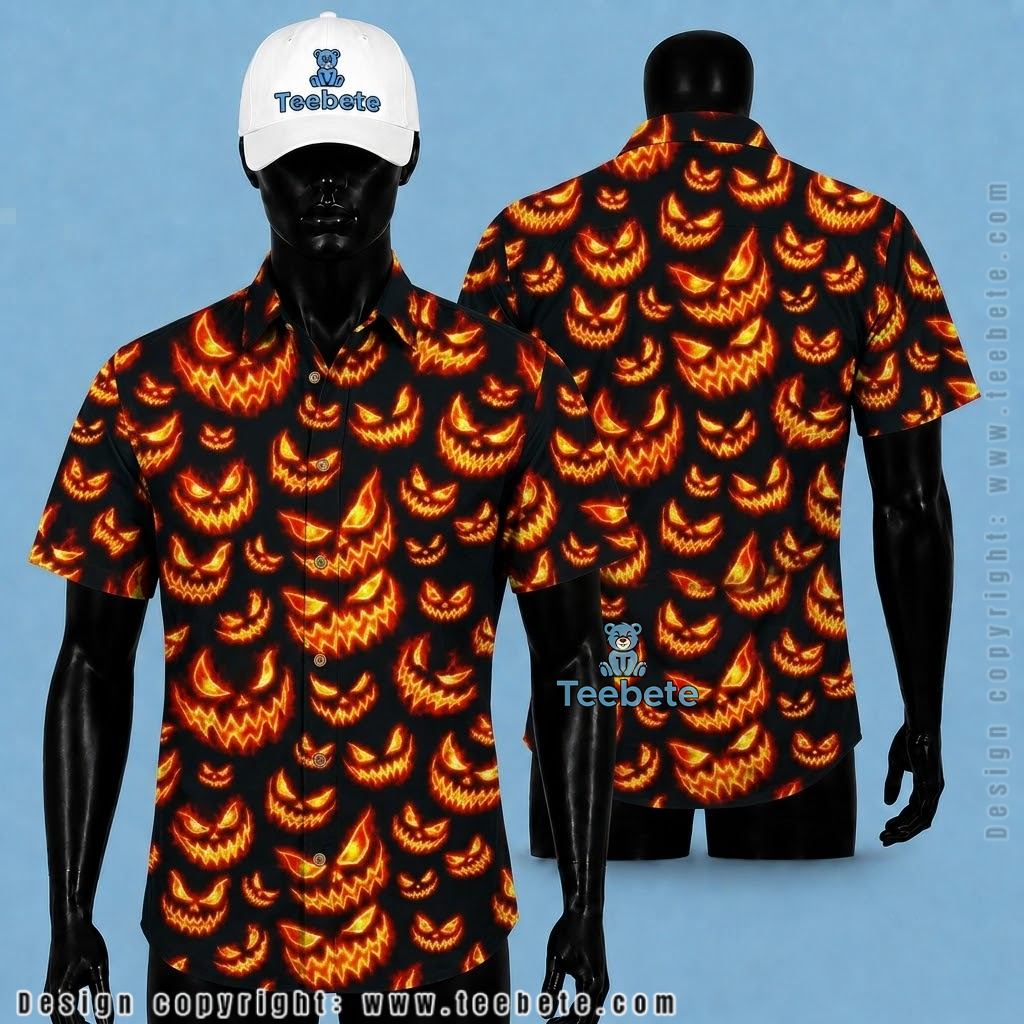 Scary Pumpkin Horror Spooky Hawaiian Shirt