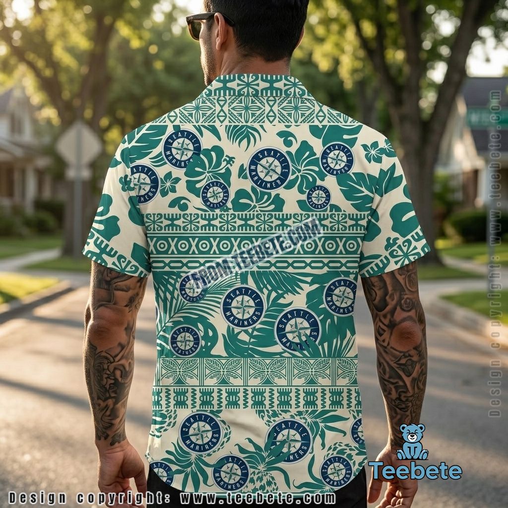 Seattle Mariners Aloha Shirt Vintage Aztec Version 2 Seattle Mariners Aloha Shirt Vintage Aztec Version 2
