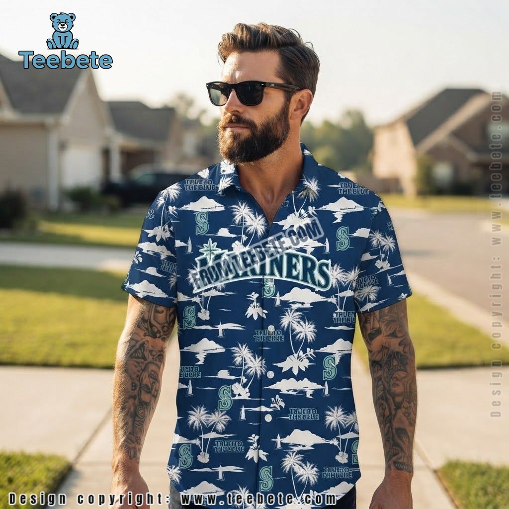 Seattle Mariners Hawaiian Shirt Blue Island