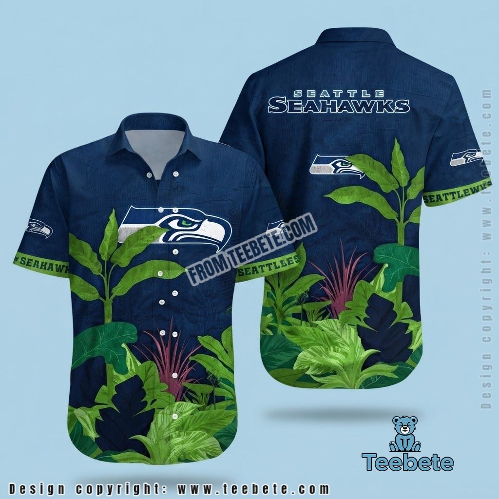 Seattle Seahawks Button Up Shirt Surf Car