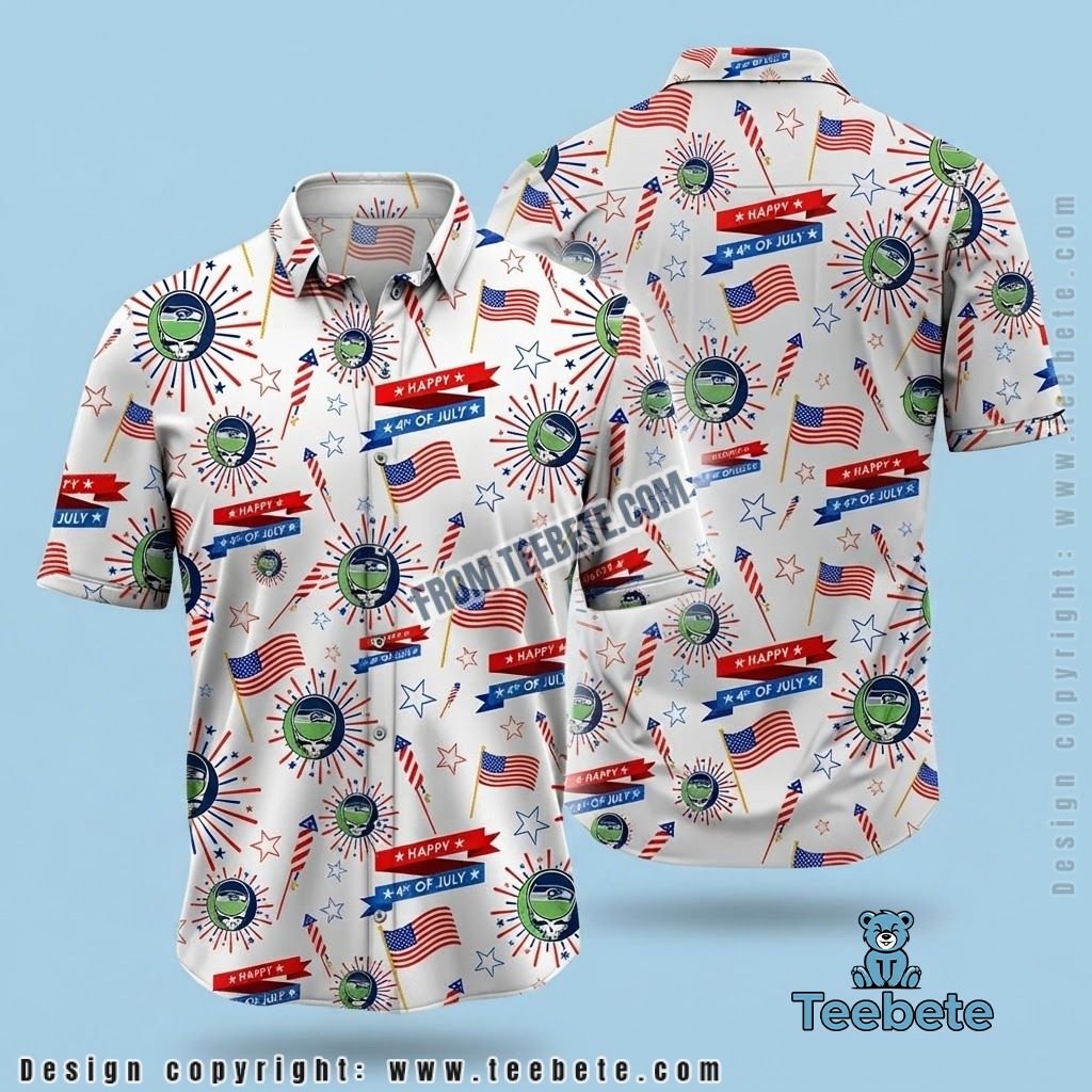Seattle Seahawks Button Up Shirt Surf Car