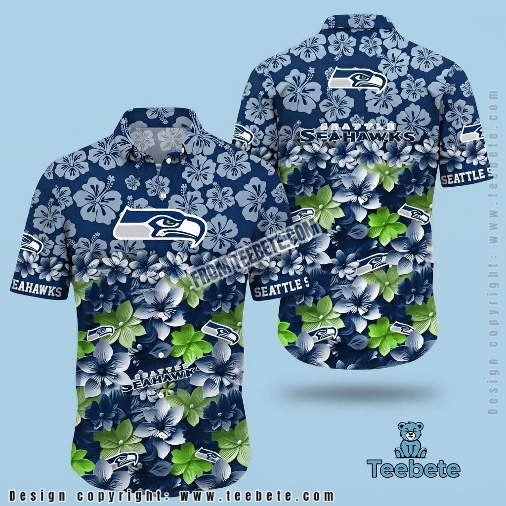 Seattle Seahawks Hawaiian Shirt Grunge Toucan Seattle Seahawks Hawaiian Shirt Grunge Toucan