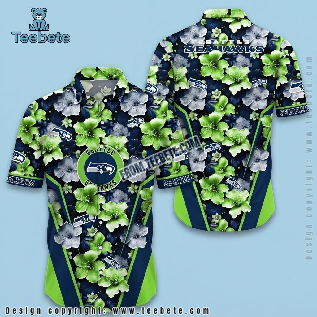 Seattle Seahawks Hawaiian Shirt Patriotic Tiki