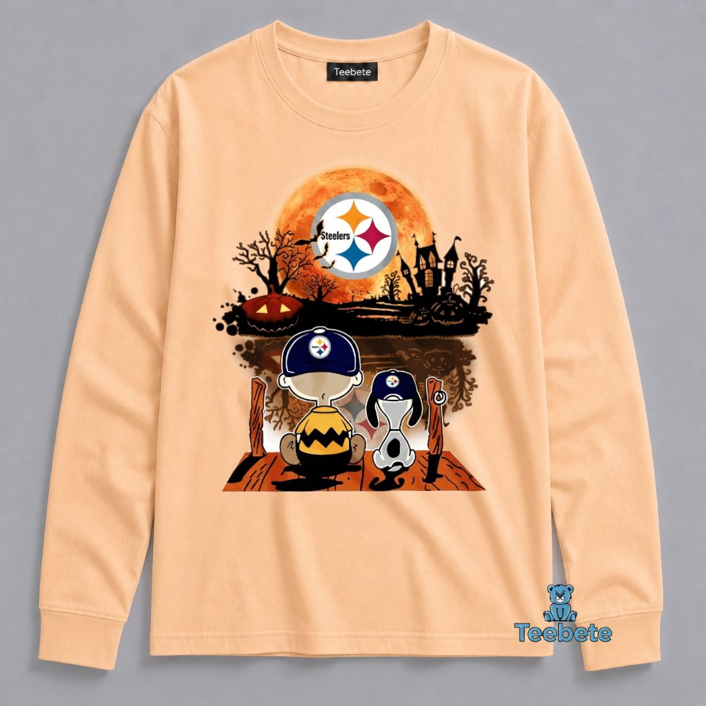 Snoopy Charlie Brown Pittsburgh Steelers Halloween Long Sleeve Snoopy Charlie Brown Pittsburgh Steelers Halloween Long Sleeve