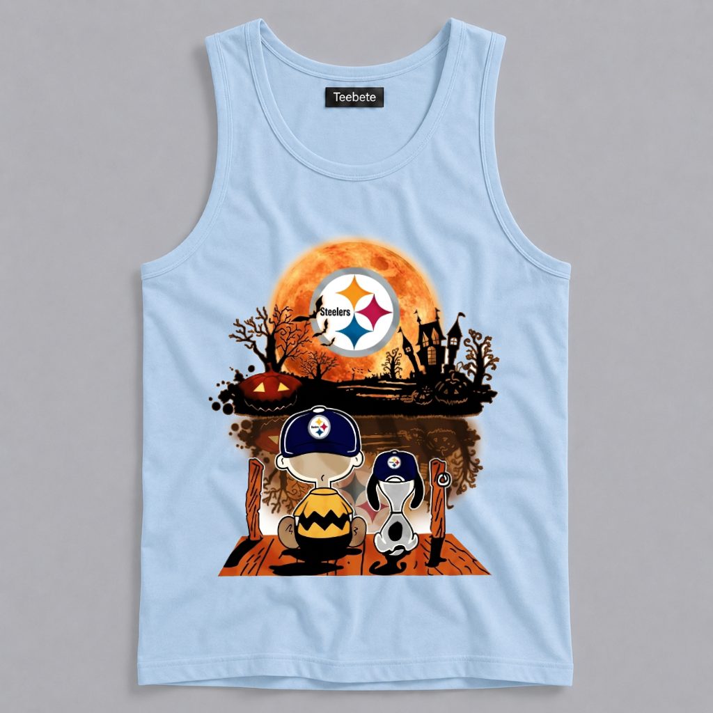 Snoopy Charlie Brown Pittsburgh Steelers Halloween Tanktop Snoopy Charlie Brown Pittsburgh Steelers Halloween Tanktop