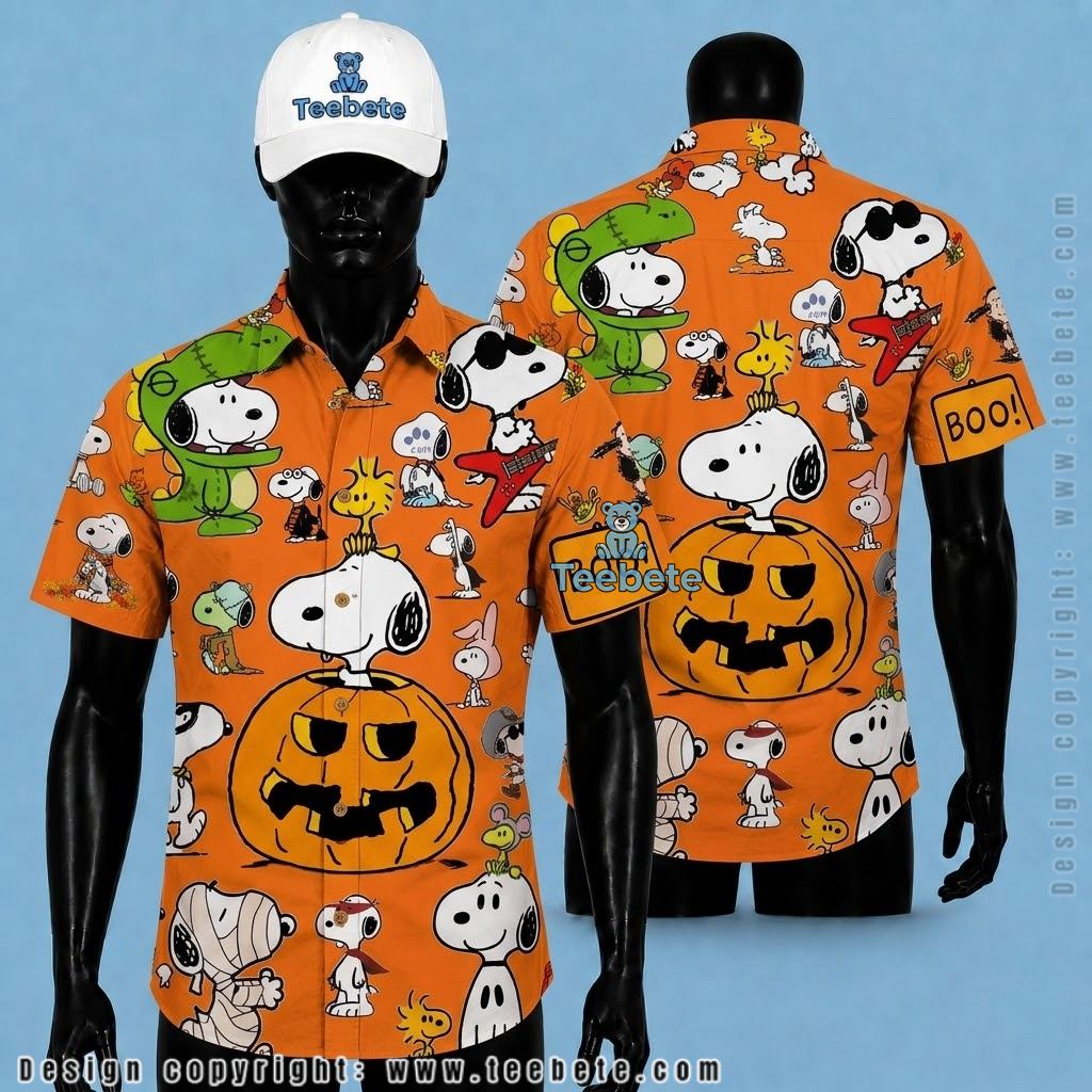 Snoopy Halloween Peanuts Pumpkin Hawaiian Shirt