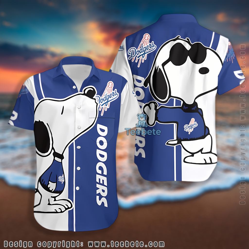 Snoopy Sunglasses Los Angeles Dodgers Button Up Shirt Version 2 Snoopy Sunglasses Los Angeles Dodgers Button Up Shirt Version 2