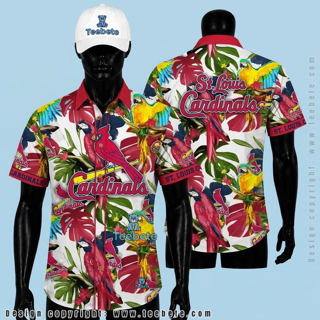 St. Louis Cardinals Hawaiian Shirt Tropical Parrot