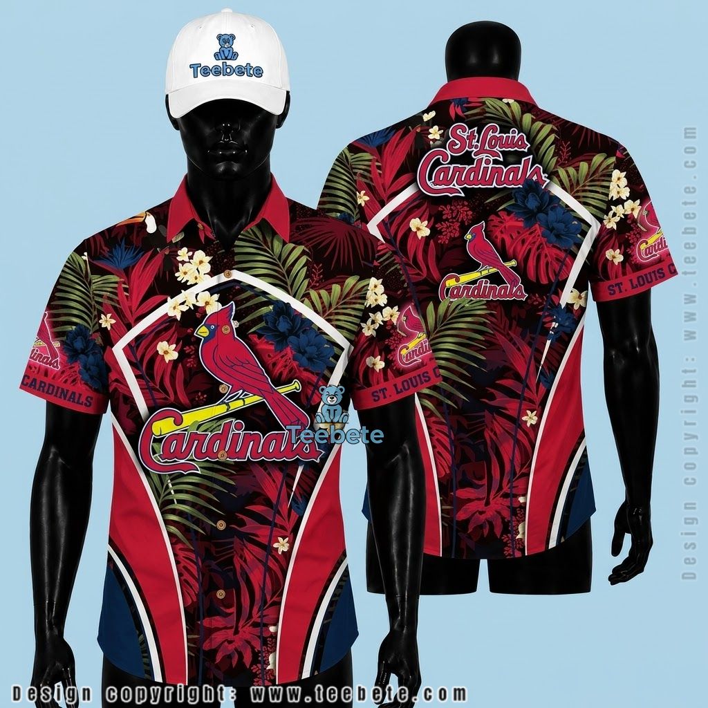 St. Louis Cardinals Tropical Shirt Dark Jungle