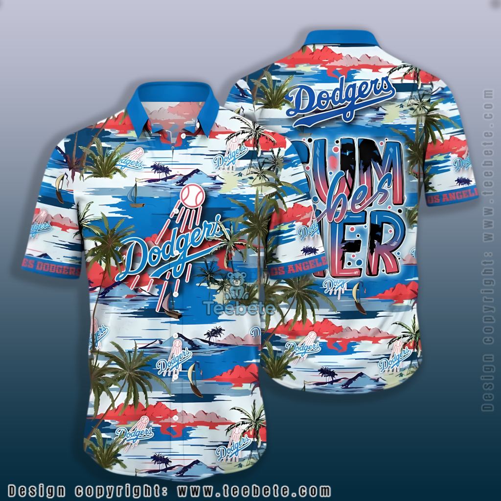 Summer Tropical Island Los Angeles Dodgers Tropical Shirt