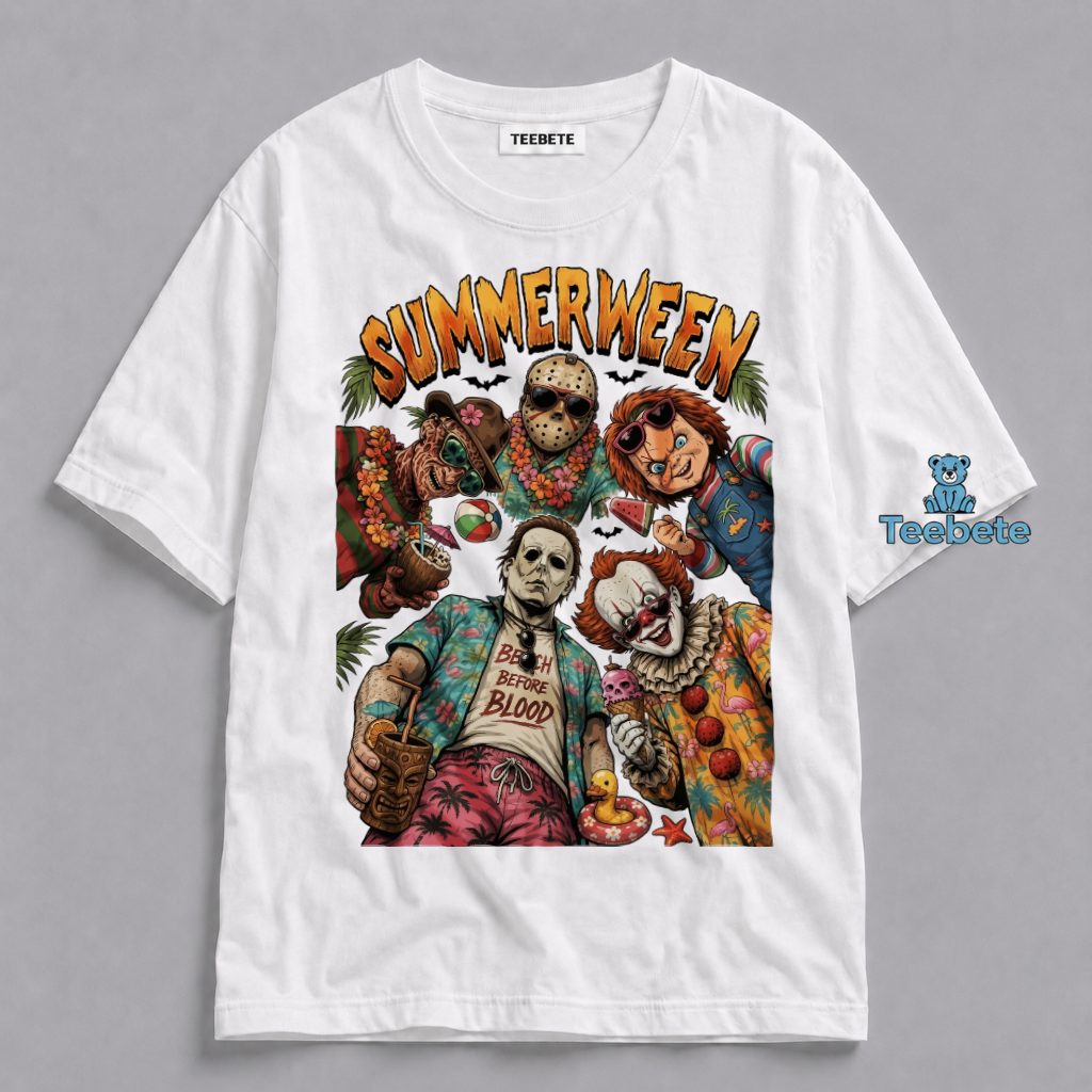 Summerween Horror Icons Beach Party Shirt