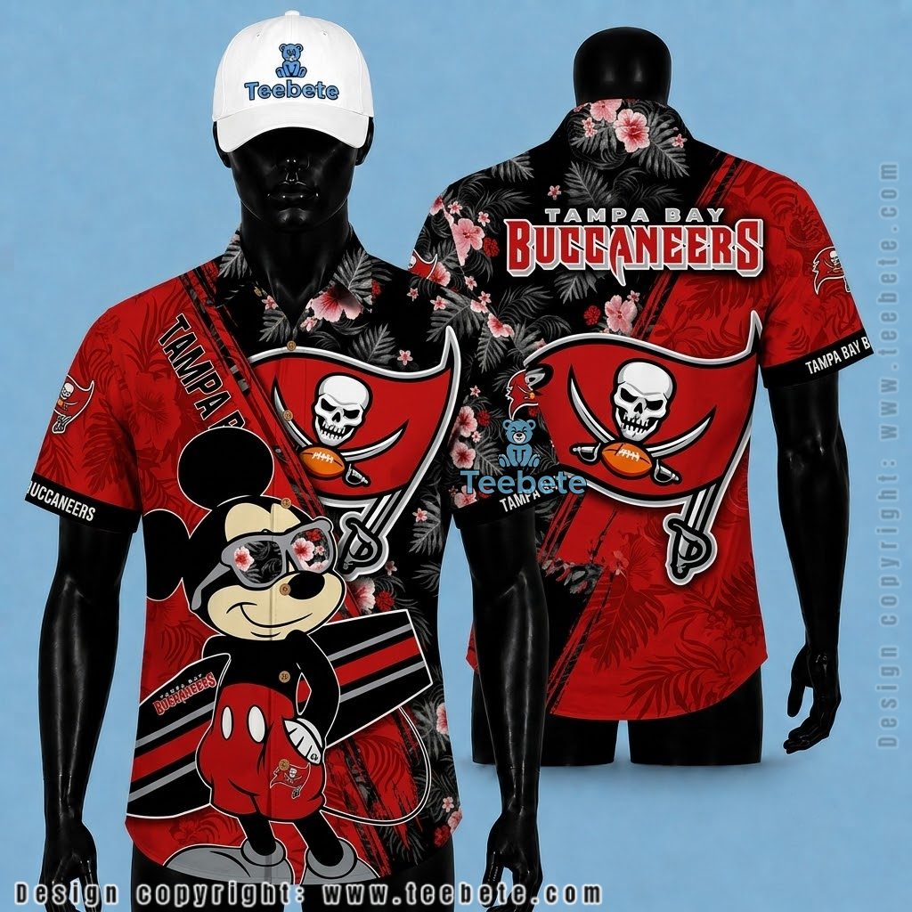 Tampa Bay Buccaneers Hawaiian Shirt Mickey Floral