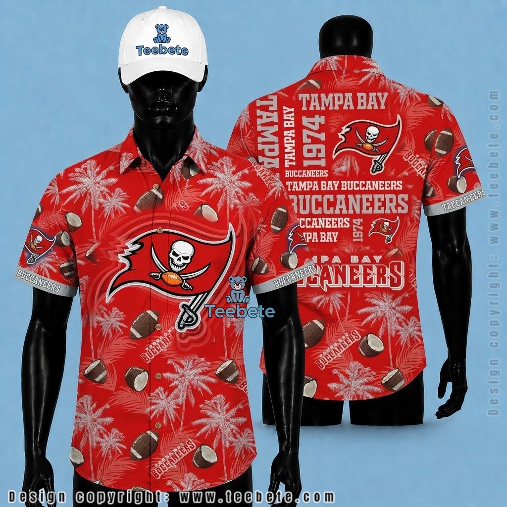 Tampa Bay Buccaneers Hawaiian Shirt Palm Football