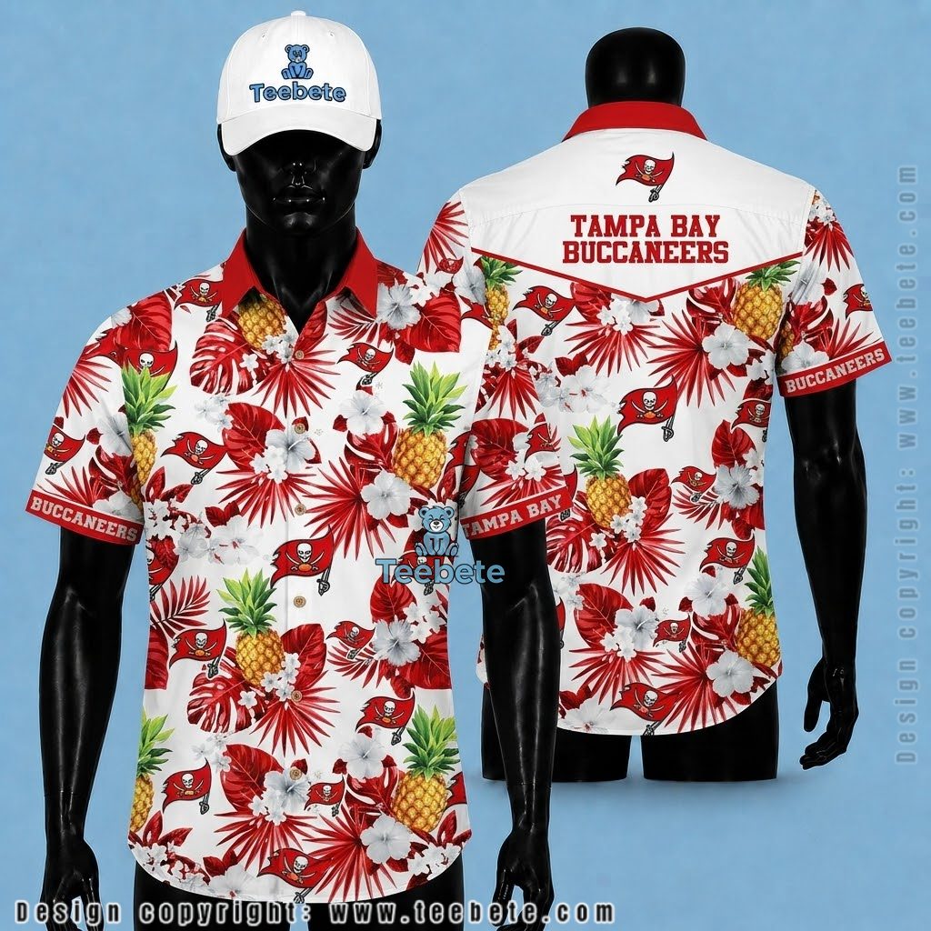 Tampa Bay Buccaneers Hawaiian Shirt Pineapple Floral