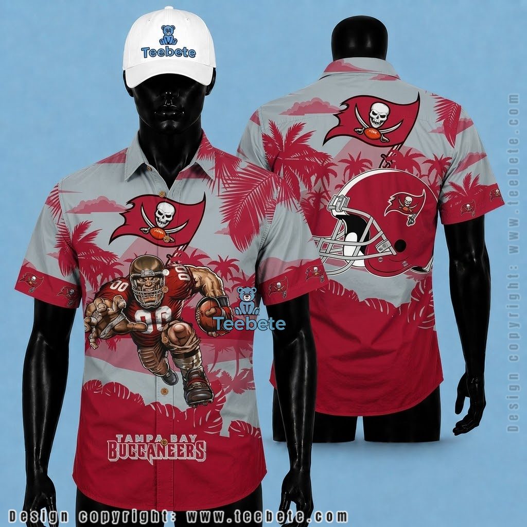 Tampa Bay Buccaneers Tropical Shirt Mascot Helmet