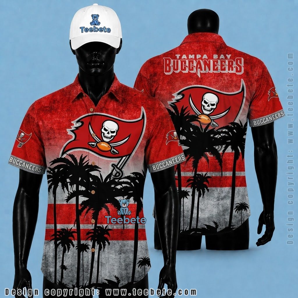 Tampa Bay Buccaneers Tropical Shirt Silhouette Palm